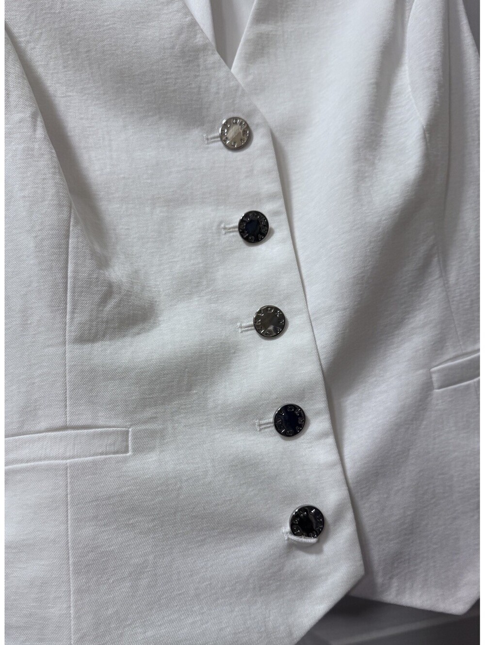 DKNY  Vest Small Women White Sleeveless V-Neck [COPY] - Picture 6 of 7